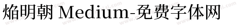 焔明朝 Medium字体转换